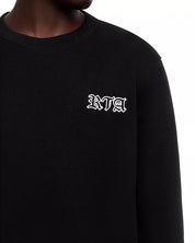 Rta Mens Regular fit Long Sleeve Crewneck Sweatshirt Large Black Solid