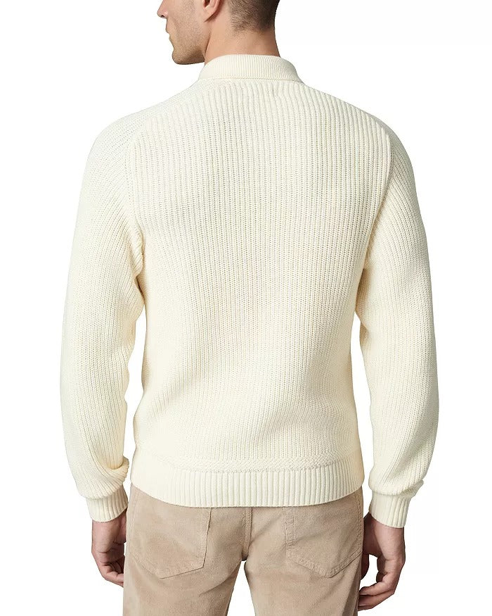 Joe'S Jeans Mens Regular fit Long Sleeve Polo Sweater Large Collared White Solid