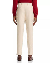HUGO BOSS Cotton & Cashmere Regular Fit Pleated Pants 36 / 32 Beige Cream
