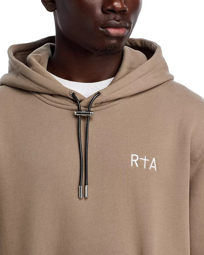 Rta Mens Regular fit Long Sleeve Hoodie Sweatshirt XXL Brown Solid