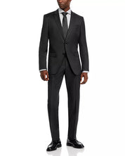 Hugo Boss Mens Slim fit Wool 2 Piece Suit 40 S Pants 34 / 32 Charcoal Gray Solid