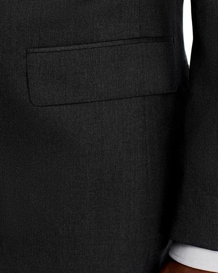 Hugo Boss Mens Huge/Genius Wool Twill Slim Fit Suit Jacket 36R Charcoal Grey