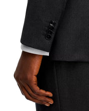 Hugo Boss Mens Huge/Genius Wool Twill Slim Fit Suit 38R / 32W Charcoal Grey