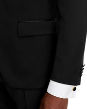 Hugo Boss Mens Slim fit Tuxedo Jacket Blazer 38 S Black Solid Stretch