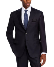 Canali Mens Regular fit 2 Piece Suit 46 R / 36 Waist Blue Solid