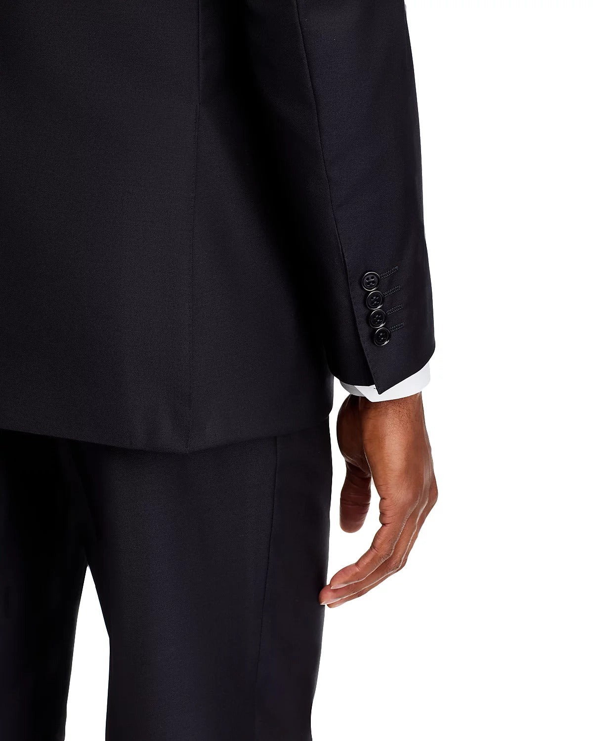 Canali Mens Regular fit 2 Piece Suit 46 R / 36 Waist Blue Solid
