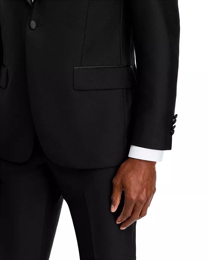 Hart Schaffner Marx Mens Regular fit 2 Piece Tuxedo Suit 44 L / 38 Waist Black