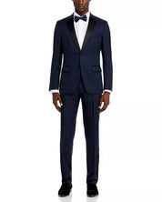 Hugo Boss Mens Slim fit Wool 2 Piece Tuxedo Suit 42 R Pants 36 Navy Blue