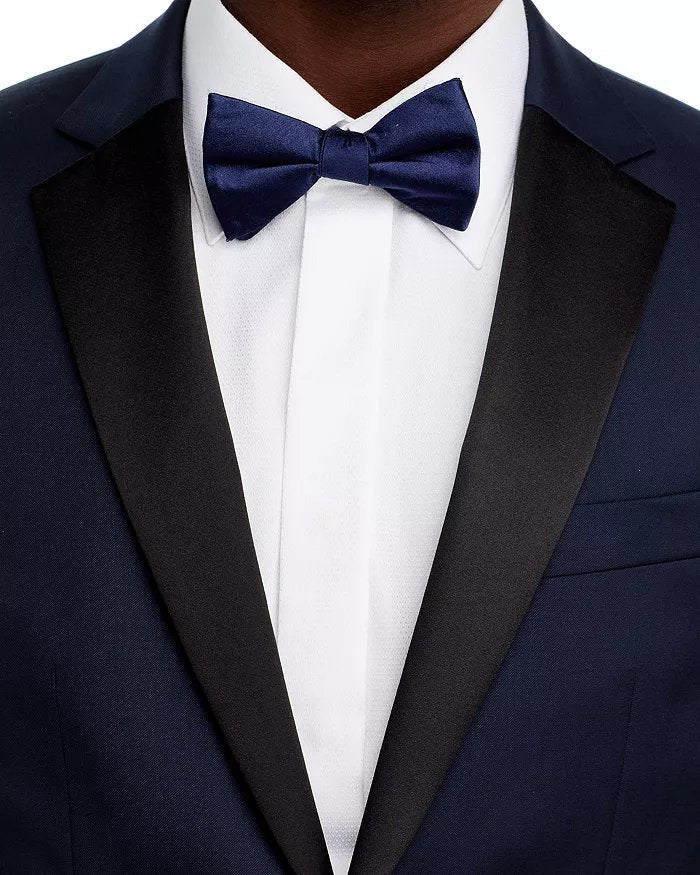 Hugo Boss Mens Slim fit Wool 2 Piece Tuxedo Suit 42 R Pants 36 Navy Blue