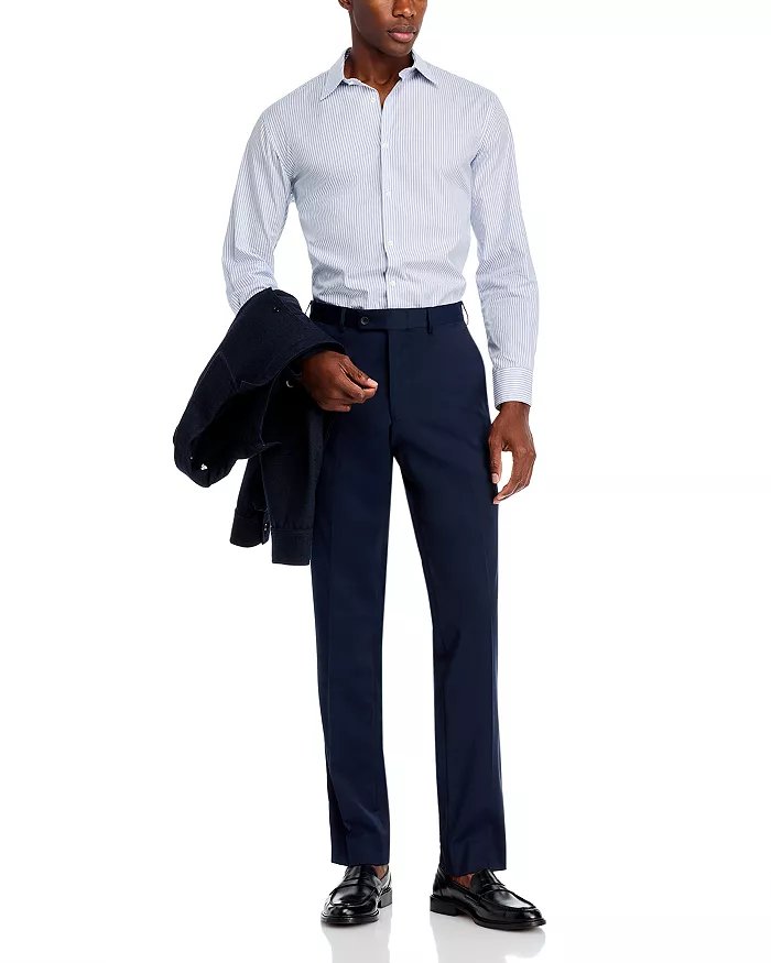 The Men's Store At Bloomingdale's  Regular fit Wool Dress Pants 38 / 32 Blue