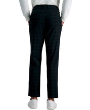 Kenneth Cole Mens Slim fit Dress Pants 30 / 30 Black Plaid Stretch