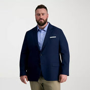 Haggar Mens  fit Sport Coat Blazer 58 R Blue Solid
