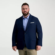 Haggar Mens Classic fit Sport Coat Blazer 54 R Blue Solid