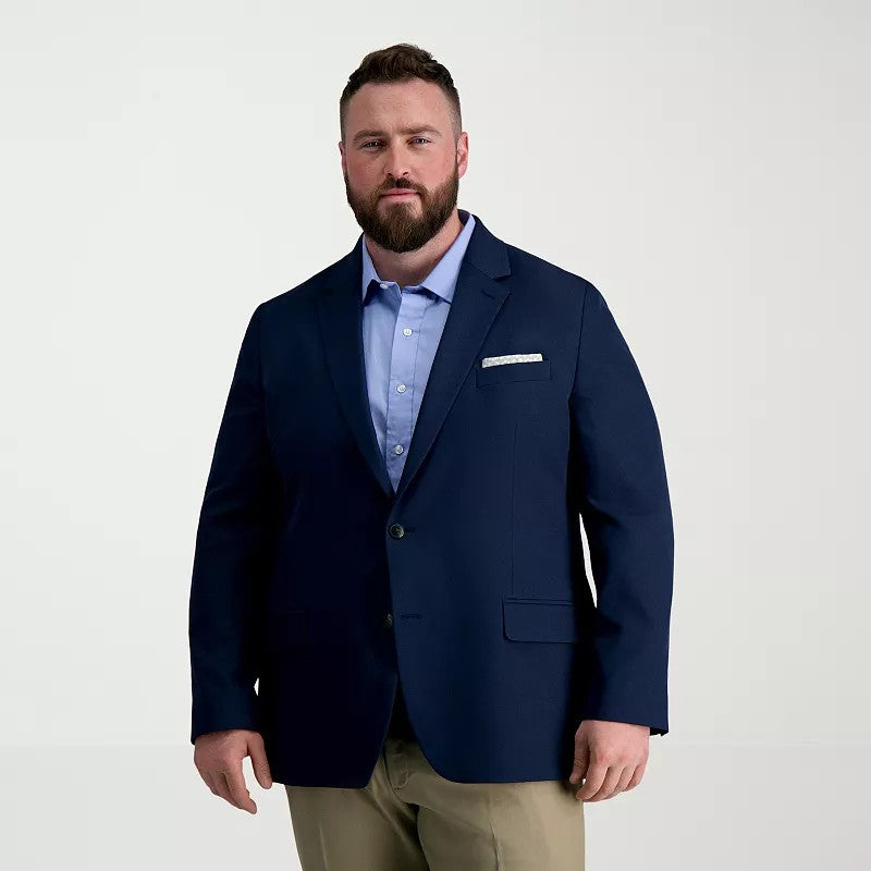 Haggar Mens Classic fit Sport Coat Blazer 54 R Blue Solid