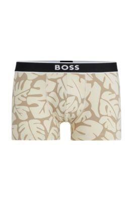Hugo Boss Men Regular fit Trunks Underwear XL Beige Floral Stretch