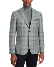 The Men's Store at Bloomingdale's Unstructured Sport Coat 48 R Green Plaid