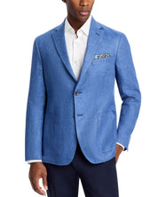 The Men's Store at Bloomingdale's Linen Hopsack Regular Fit Sport Coat 46 R Blue