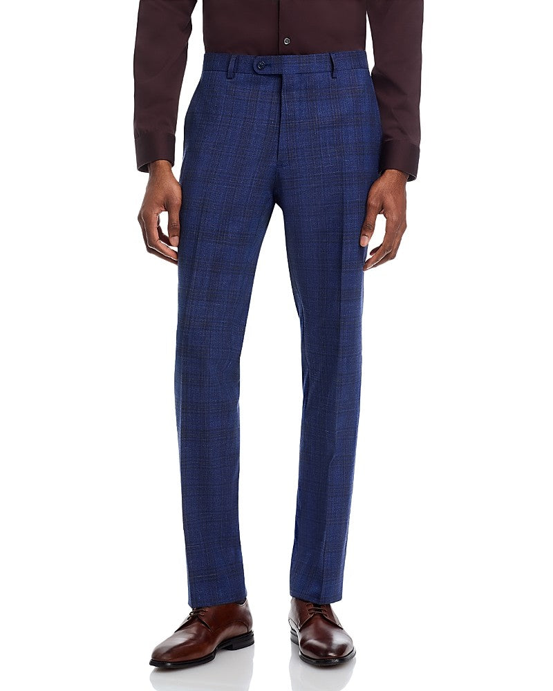 John Varvatos Star Usa Mens Slim fit Dress Pants 32 / 32 Navy Blue Plaid