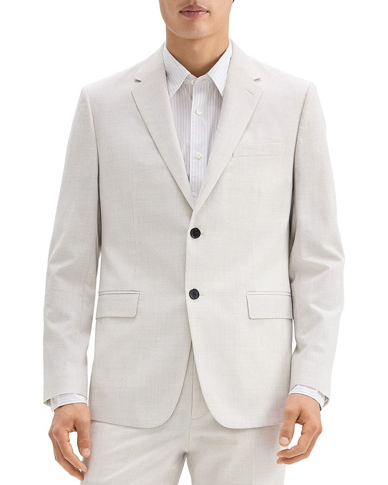 Theory Mens Slim fit Suit Jacket Blazer 42 R Light Grey Solid Stretch