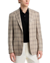 Vince Plaid Slim Fit Unstructured Sport Coat Blazer 40 R Light Brown Plaid