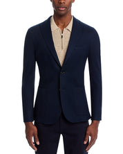 Boglioli Cotton Pique Jersey Slim Fit K. Jacket Sport Coat 42R Navy Blue