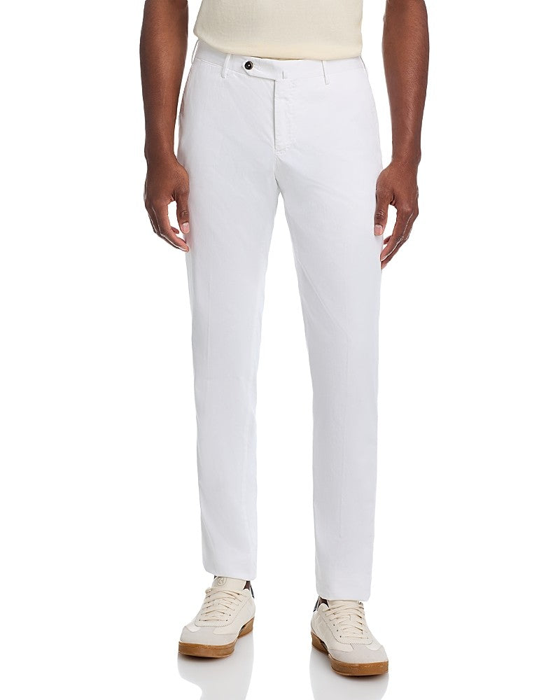 Pt Torino Mens Slim fit Chinos Pants 50 / 32 White Solid Stretch