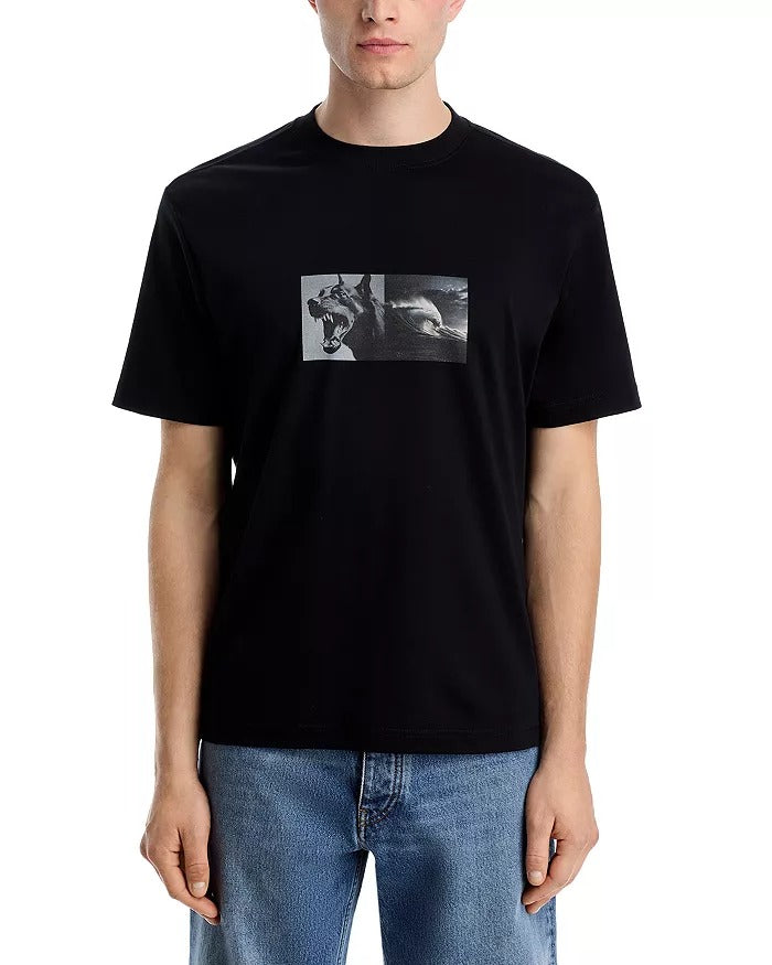 Stampd Mens Photo Wave Cotton Graphic Tee Shirt Large Black
