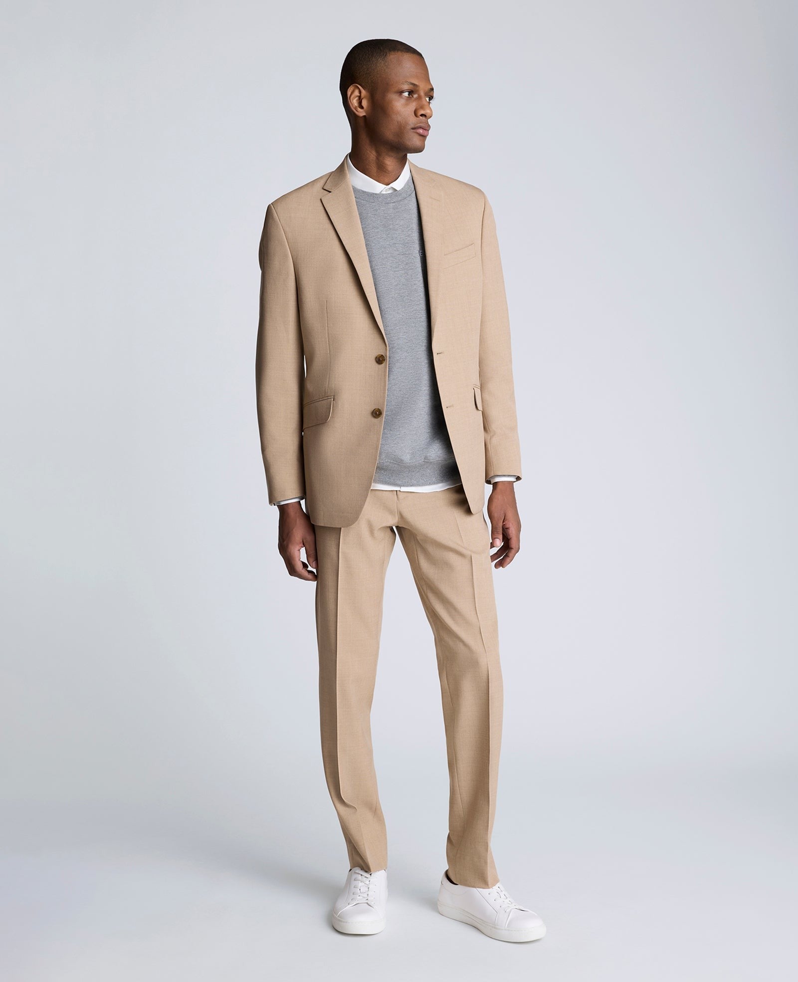 Kenneth Cole Mens Slim Fit Suit Jacket 40 Long Tan COKK2FFZ0002