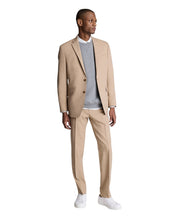 Kenneth Cole Mens Slim fit 2 Piece Suit 38 S / 31 Waist Tan Beige Solid Stretch