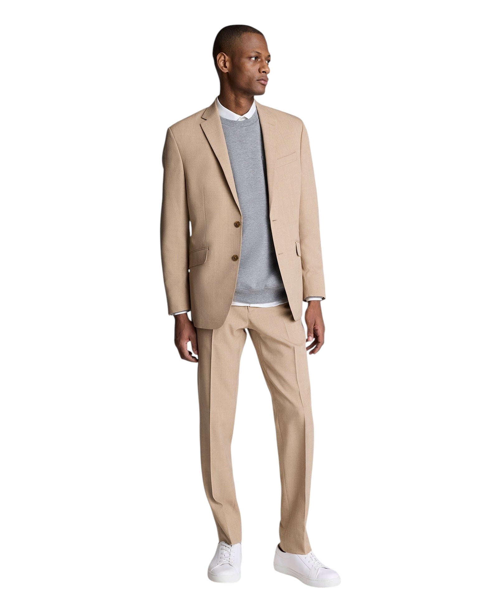 Kenneth Cole Mens Slim Fit Suit Jacket 40 Long Tan COKK2FFZ0002