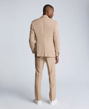 Kenneth Cole Mens Slim fit 2 Piece Suit 48 L Pants 42 / 32 Tan Solid