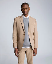 Kenneth Cole Mens Slim fit 2 Piece Suit 48 L Pants 42 / 32 Tan Solid