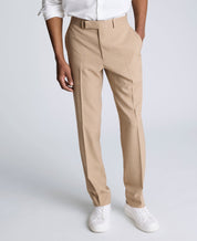 Kenneth Cole Mens Slim fit 2 Piece Suit 48 L Pants 42 / 32 Tan Solid