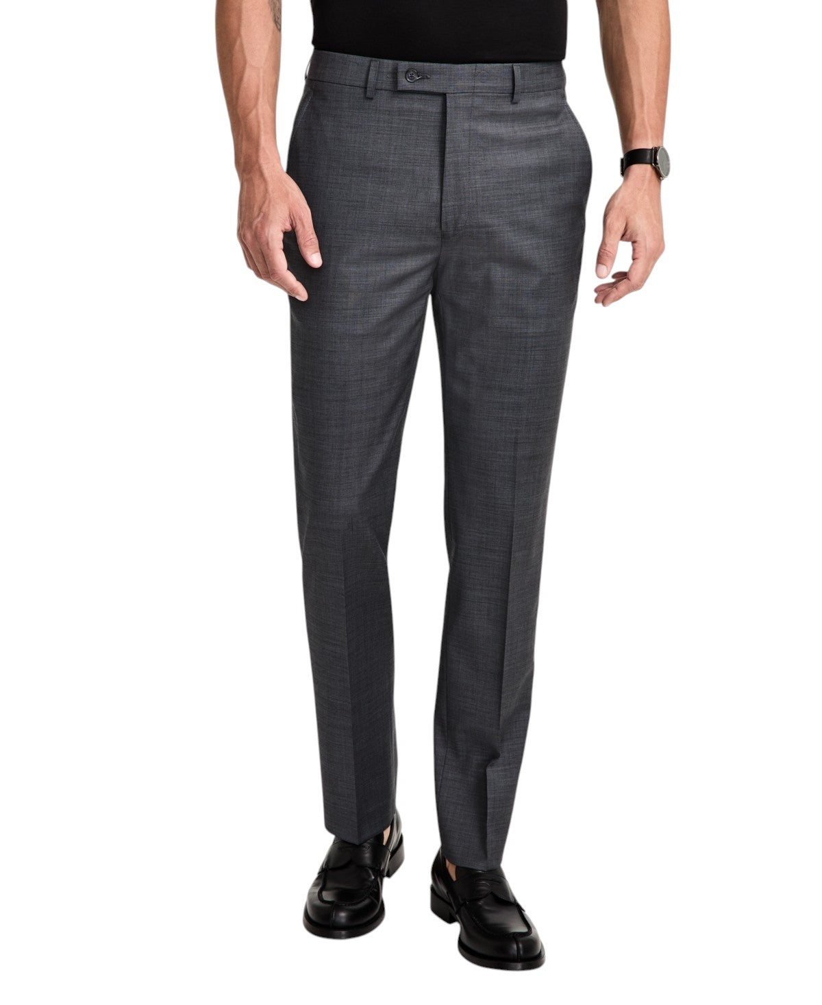Calvin Klein Mens Slim fit Dress Pants 42 / 32 Grey Solid