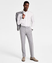 Calvin Klein Mens Slim fit Dress 32 / 30 Light Grey Solid Wool