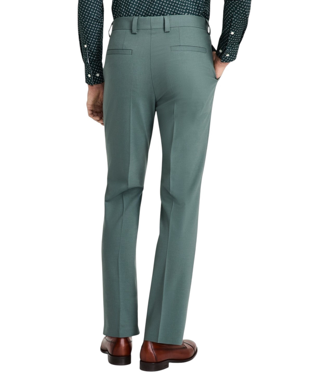 Hugo Boss Mens Modern fit  Wool Dress Pants 30 / 32 Green Solid