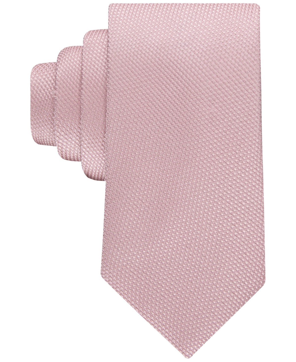 Calvin Klein Mens Coventry Solid Textured Tie Light Pink