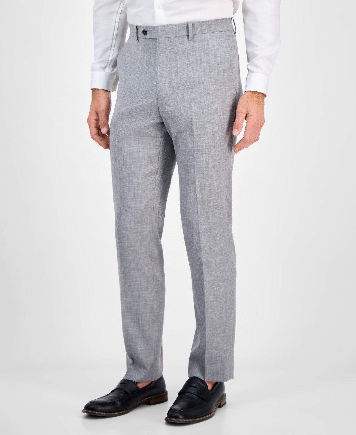 Tallia Mens Classic fit Dress Pants 40 / 30 Light Gray Solid