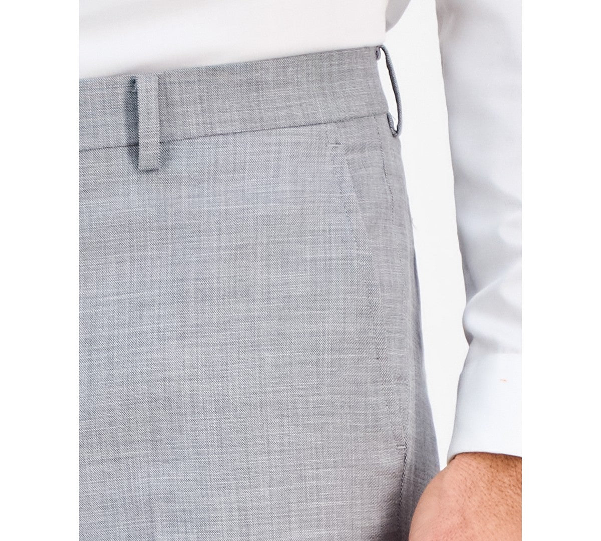 Tallia Mens Classic fit Dress Pants 40 / 30 Light Gray Solid