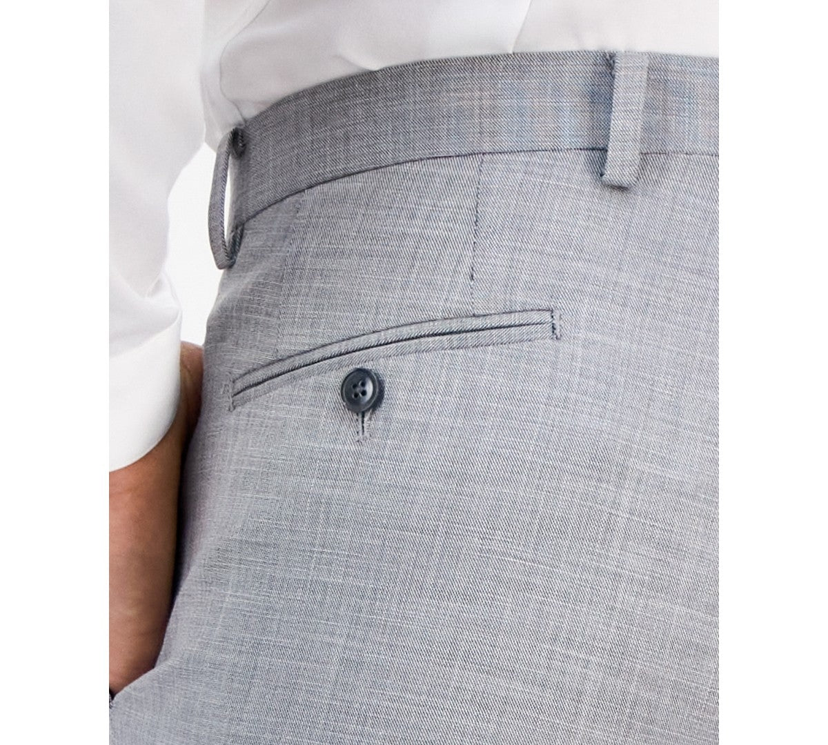 Tallia Mens Classic fit Dress Pants 40 / 30 Light Gray Solid