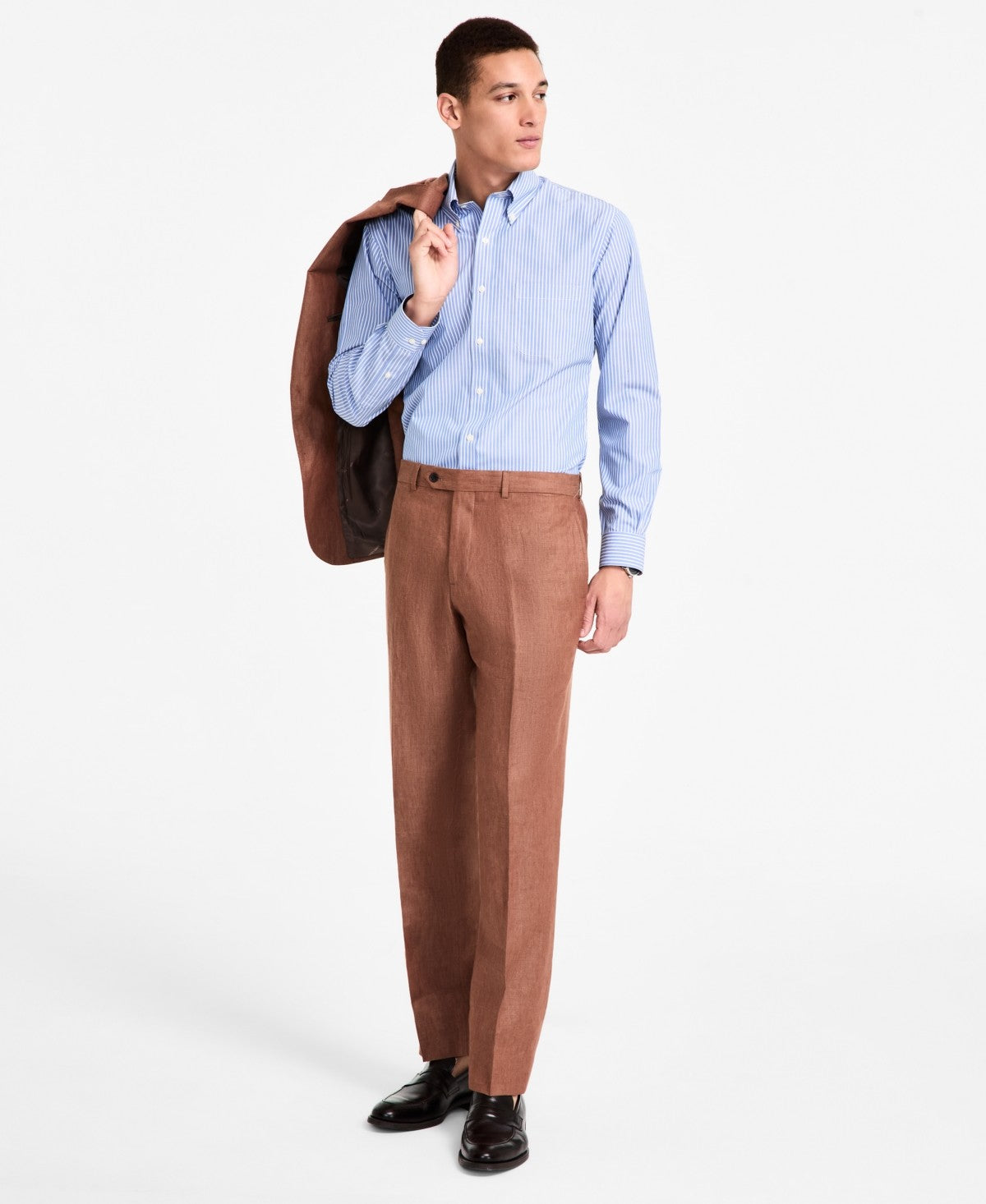 Brooks Brothers Mens Classic fit Dress Pants 36 / 30 Rust Brown Solid
