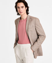 Calvin Klein Mens Slim fit Sport Coat Blazer 36 R Beige Solid Stretch