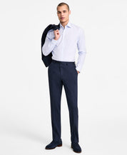 Michael Kors Mens Classic fit Dress Pants 40 / 32 Navy Blue Striped Stretch