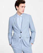 Hugo Boss Mens Modern fit Suit Jacket Blazer 40 R Light Blue Solid Stretch