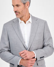 Tallia Mens Classic fit Suit Jacket Blazer 38 R Light Gray Solid