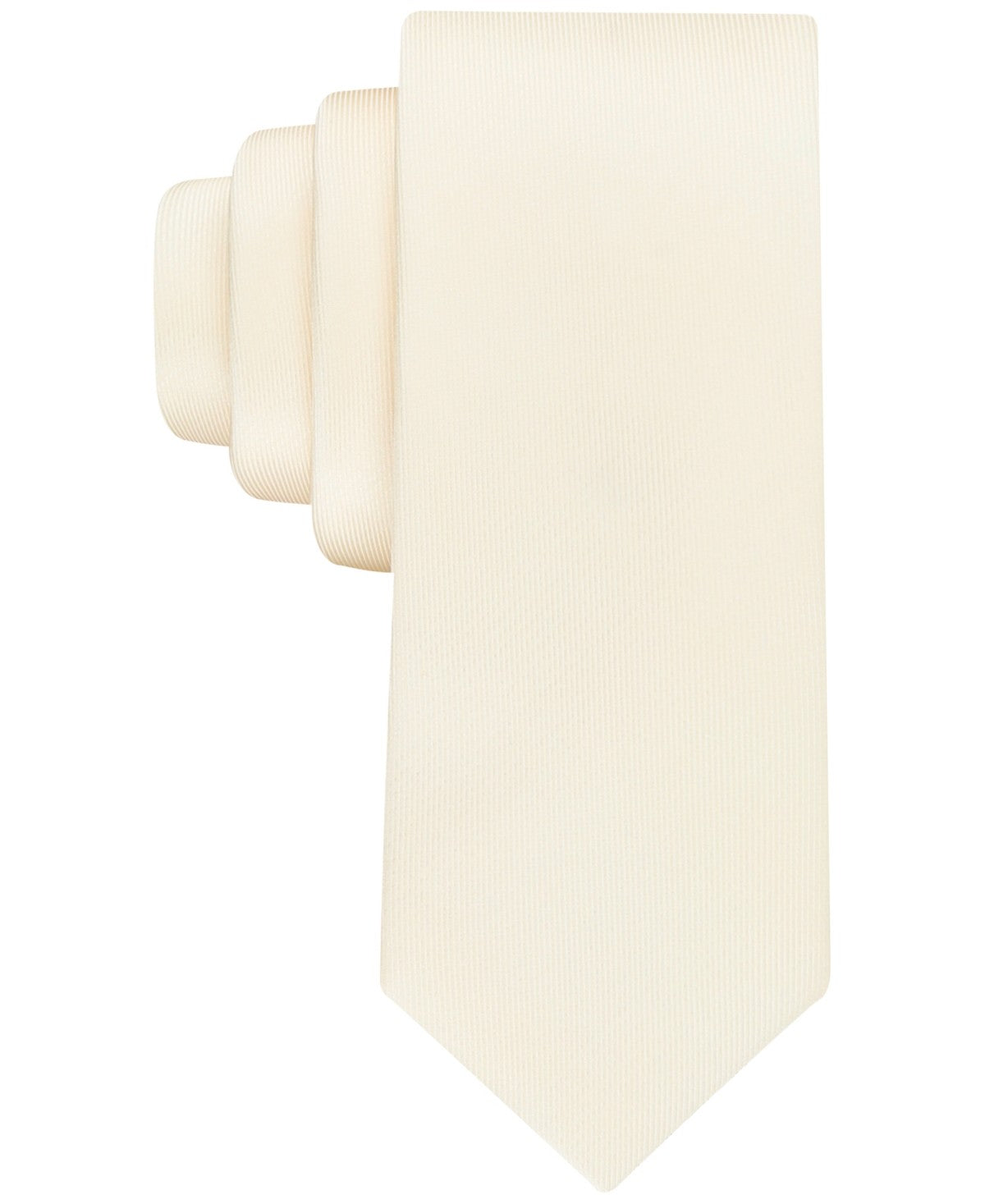 Calvin Klein Mens Unison Solid Neck Tie Butter Yellow