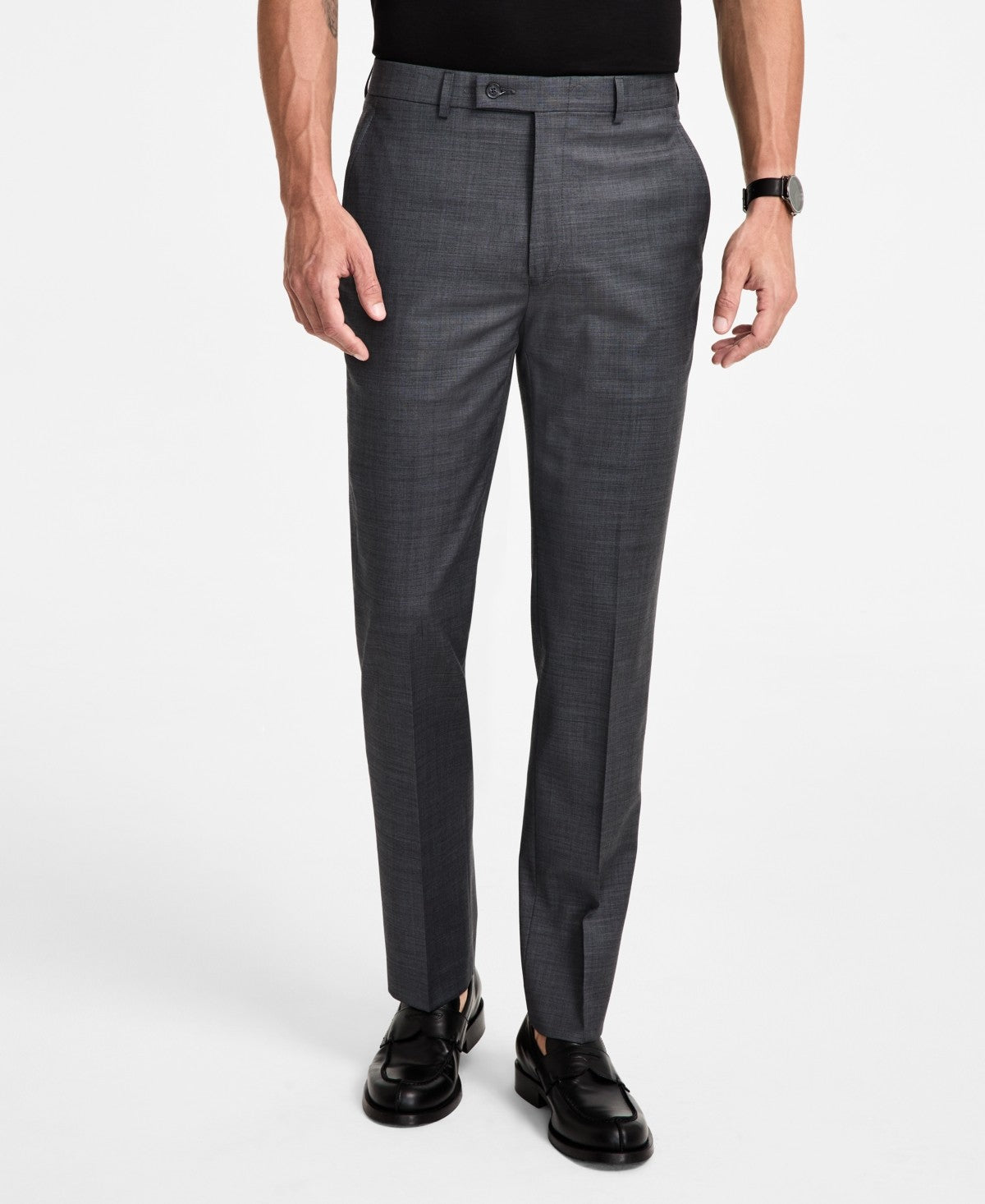 Calvin Klein Mens Slim fit Dress Pants 32 / 30 Charcoal Grey Solid