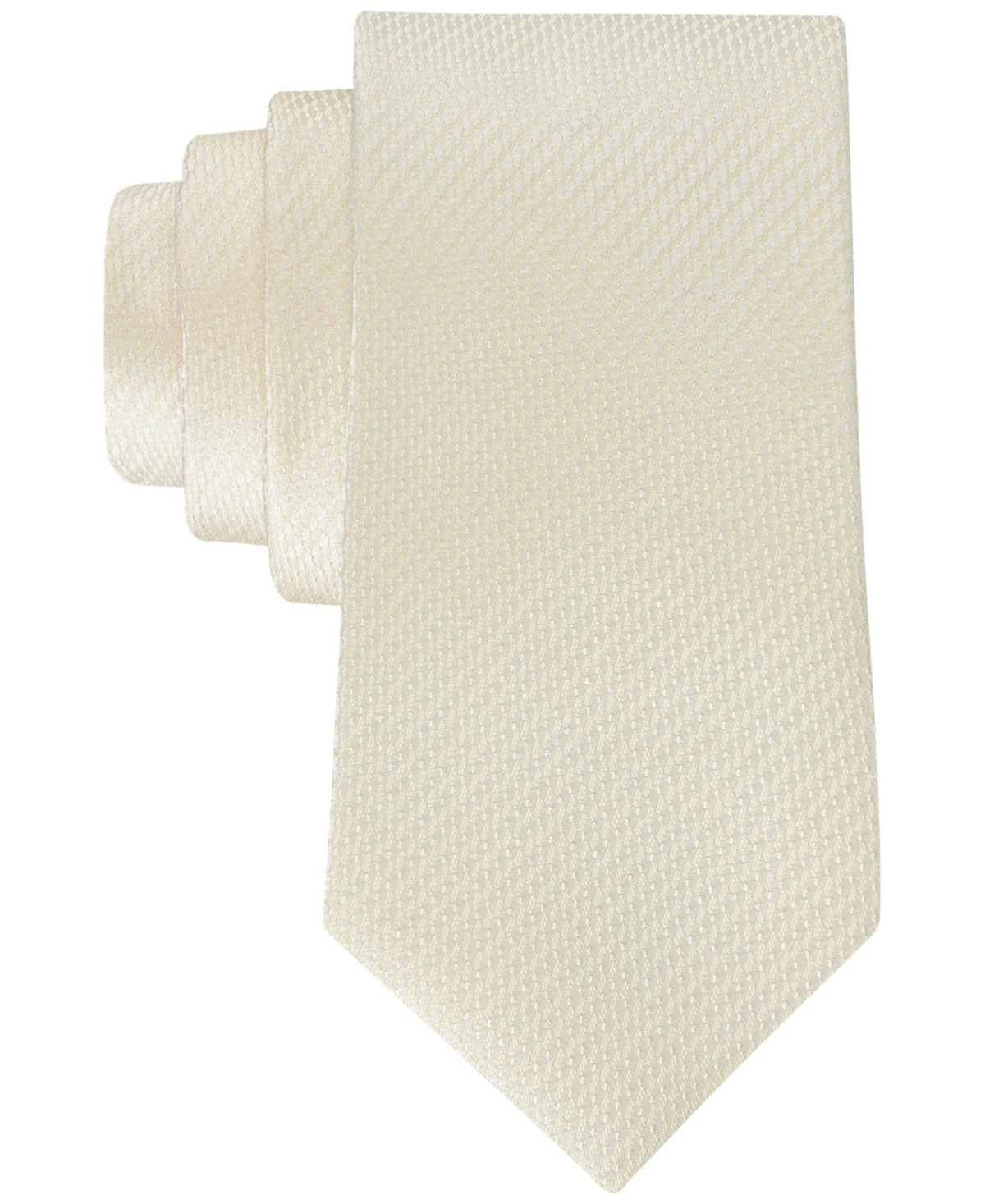 Calvin Klein Mens Ralph Textured Solid Neck Tie Yellow