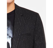 Hugo Boss Men Modern fit 2 Piece Suit 36 S Pants 30 / 32 Black Metalic Striped
