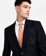 Bar Iii Mens Slim fit Sport Coat Blazer 42 L Navy Blue Floral